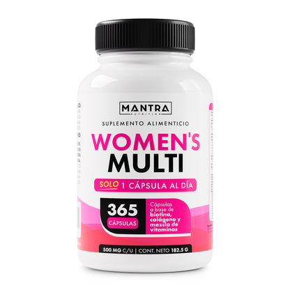 Multivitamínico Mujer | 365 Cápsulas – Belleza y Salud Femenina