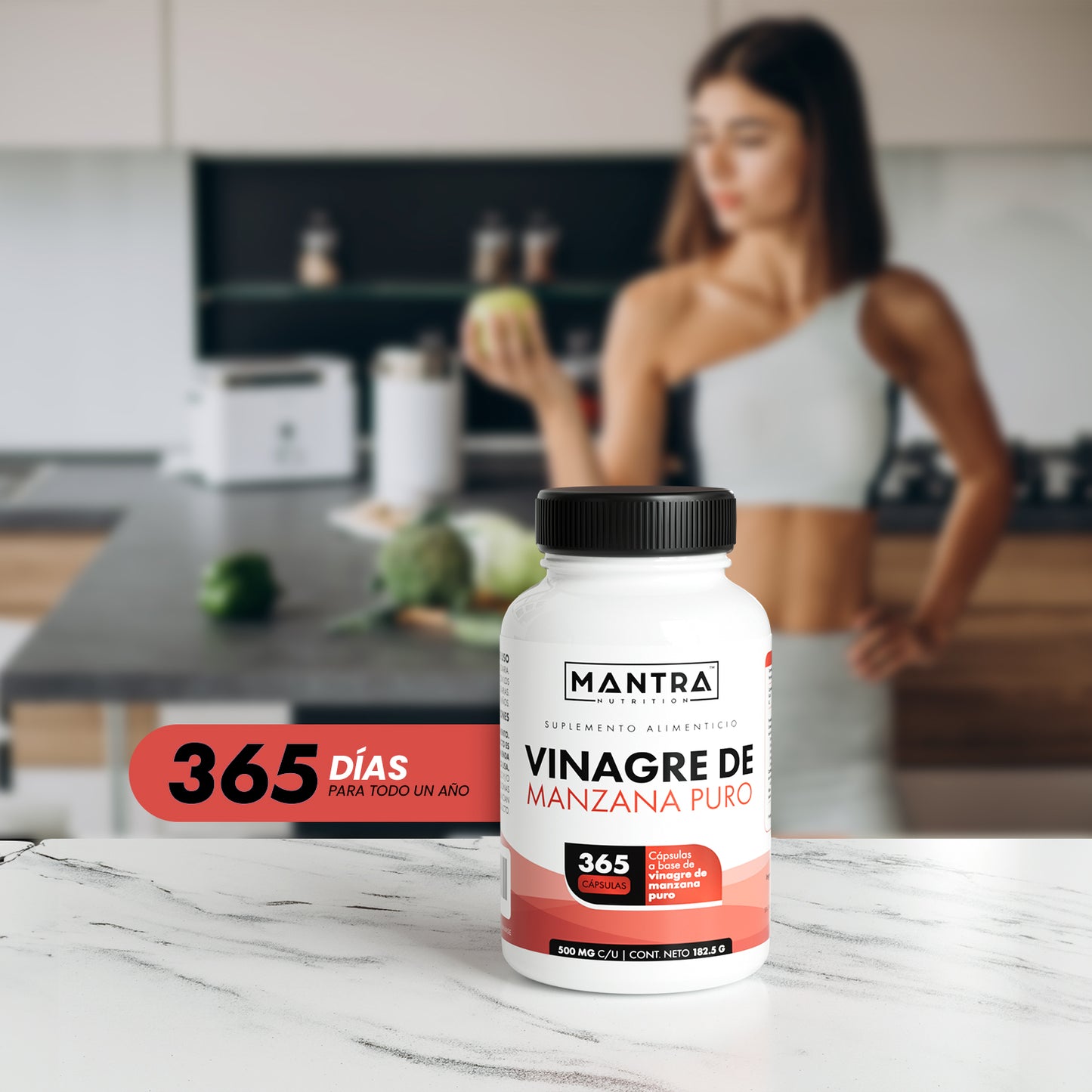 Vinagre de Manzana | 365 Cápsulas – Salud Digestiva y Detox Natural