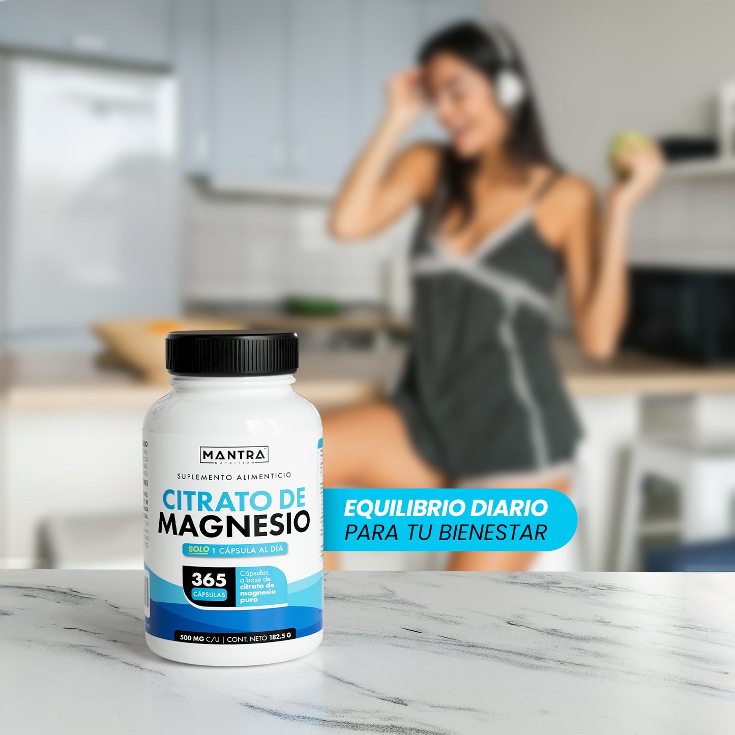 Citrato de Magnesio | 365 Cápsulas – 500 mg de Magnesio Puro