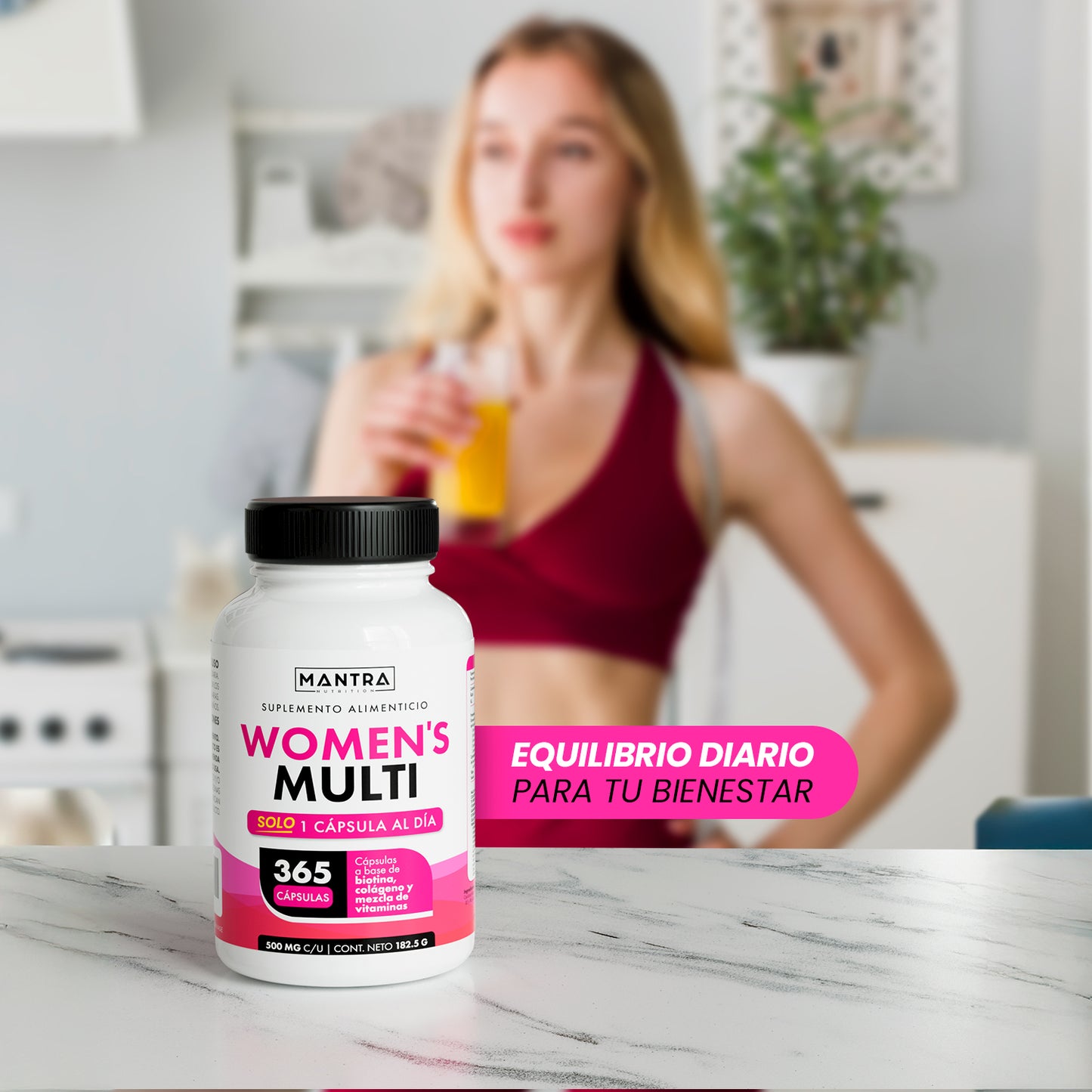 Multivitamínico Mujer | 365 Cápsulas – Belleza y Salud Femenina