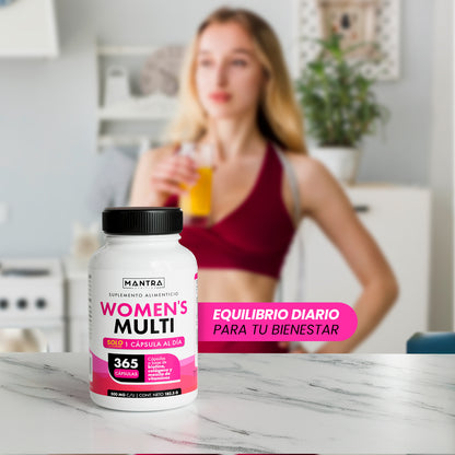 Multivitamínico Mujer | 365 Cápsulas – Belleza y Salud Femenina
