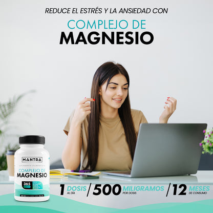 Complejo de Magnesio | 365 Cápsulas – Fórmula Completa