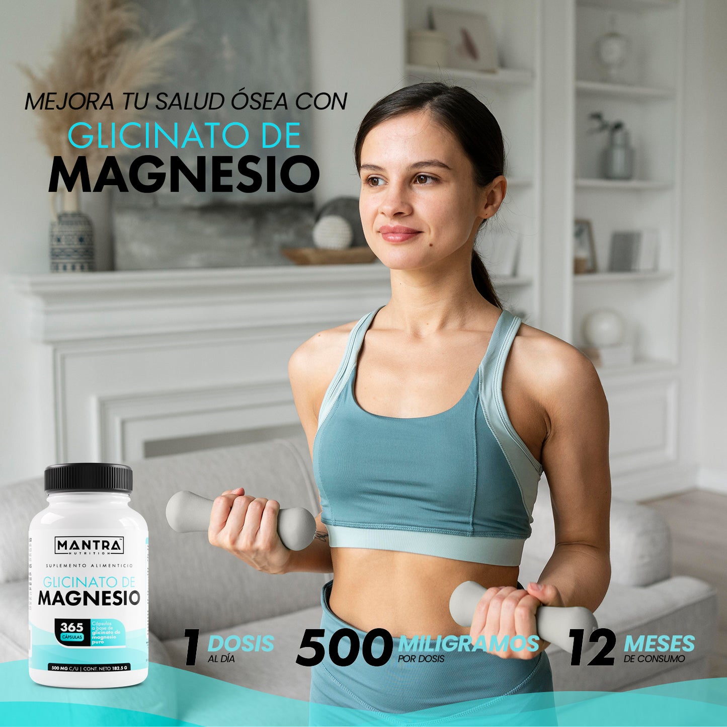 Glicinato de Magnesio | 365 Cápsulas – Alta Biodisponibilidad