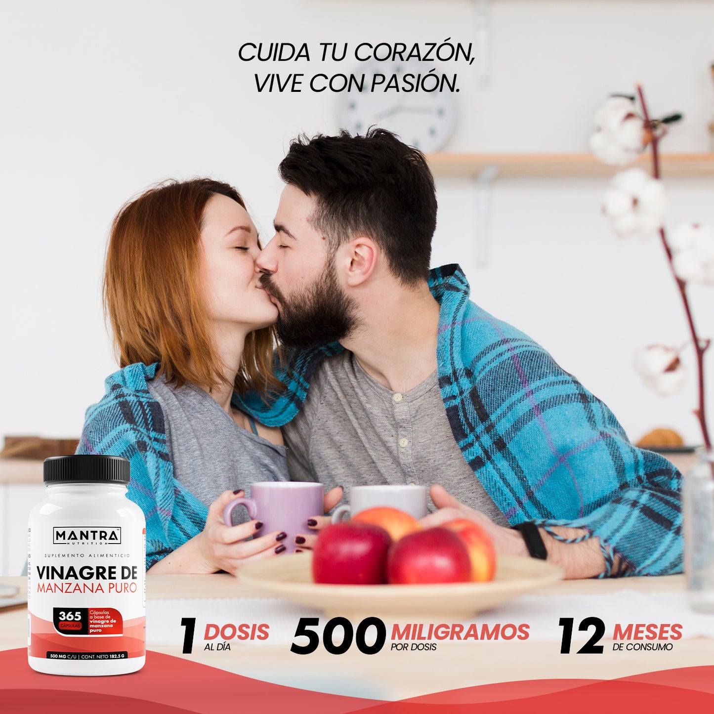 Vinagre de Manzana | 365 Cápsulas – Salud Digestiva y Detox Natural