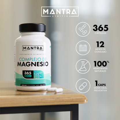 Complejo de Magnesio | 365 Cápsulas – Fórmula Completa