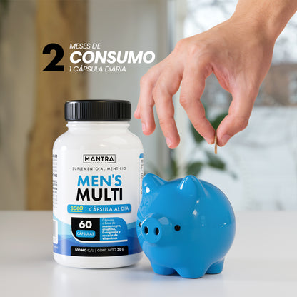 Multivitamínico Hombre | 60 Cápsulas – Fórmula Práctica de Alto Impacto