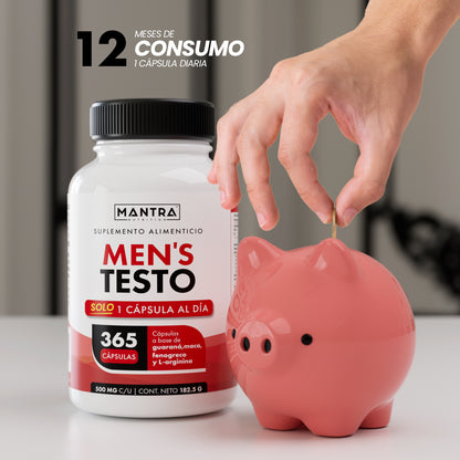 Testo Hombre | 365 Cápsulas – Energía y Vitalidad Masculina