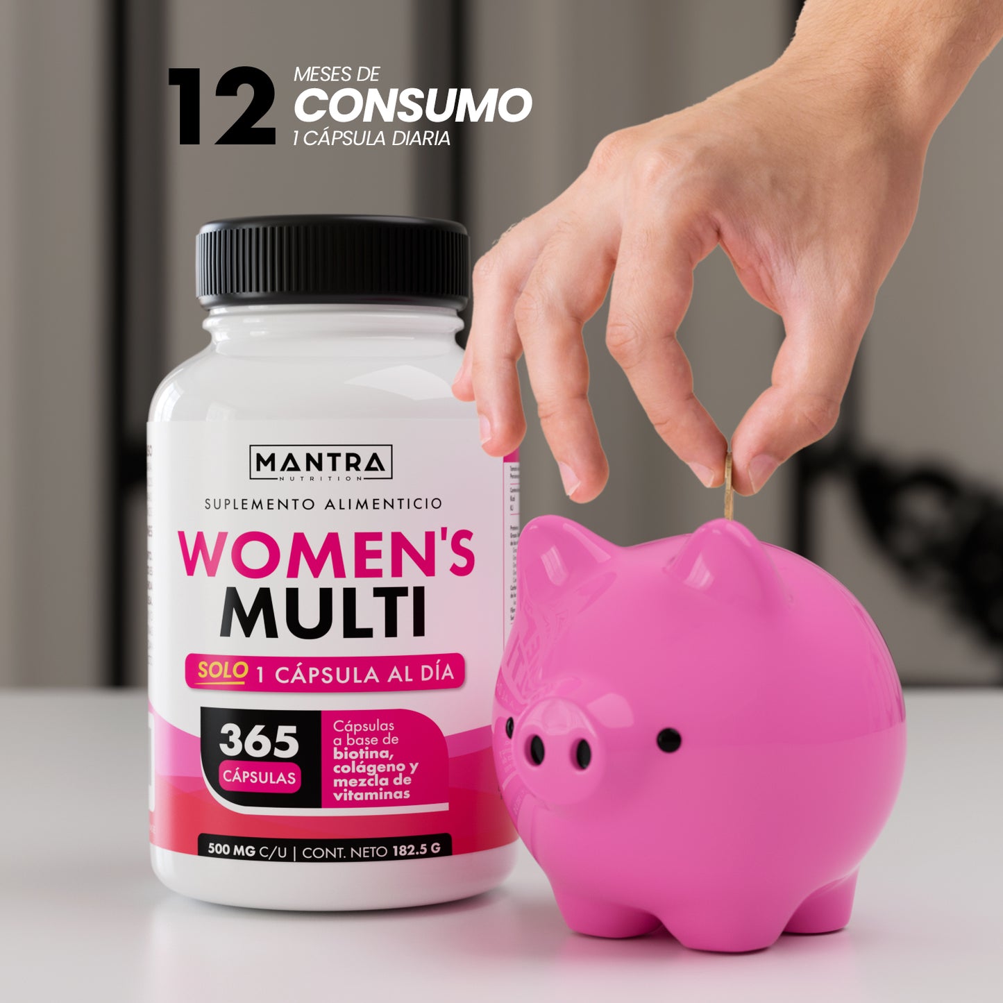 Multivitamínico Mujer | 365 Cápsulas – Belleza y Salud Femenina