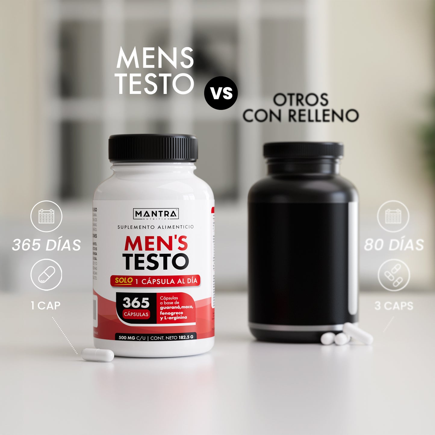 Testo Hombre | 365 Cápsulas – Energía y Vitalidad Masculina