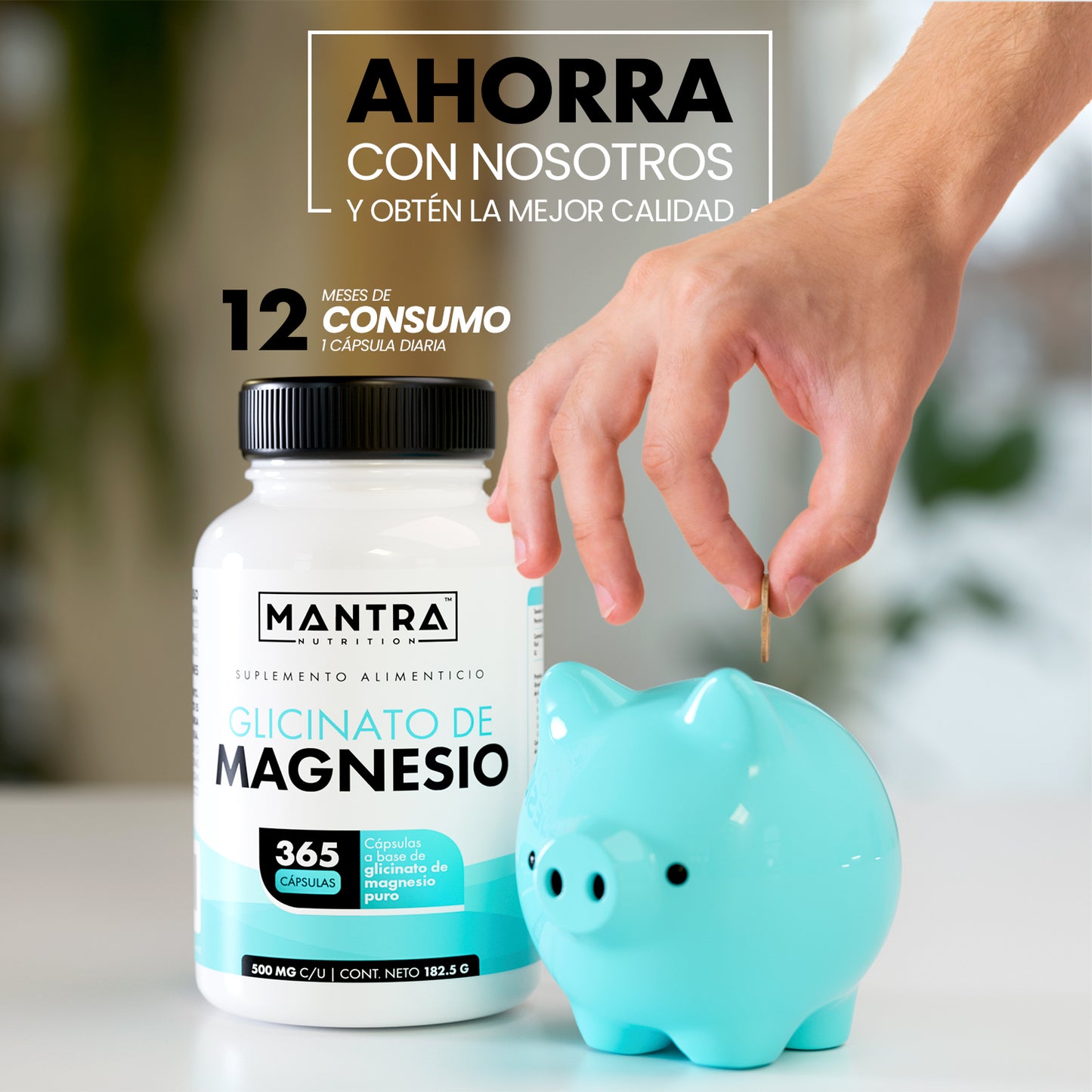 Glicinato de Magnesio | 365 Cápsulas – Alta Biodisponibilidad