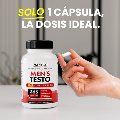 Testo Hombre | 365 Cápsulas – Energía y Vitalidad Masculina