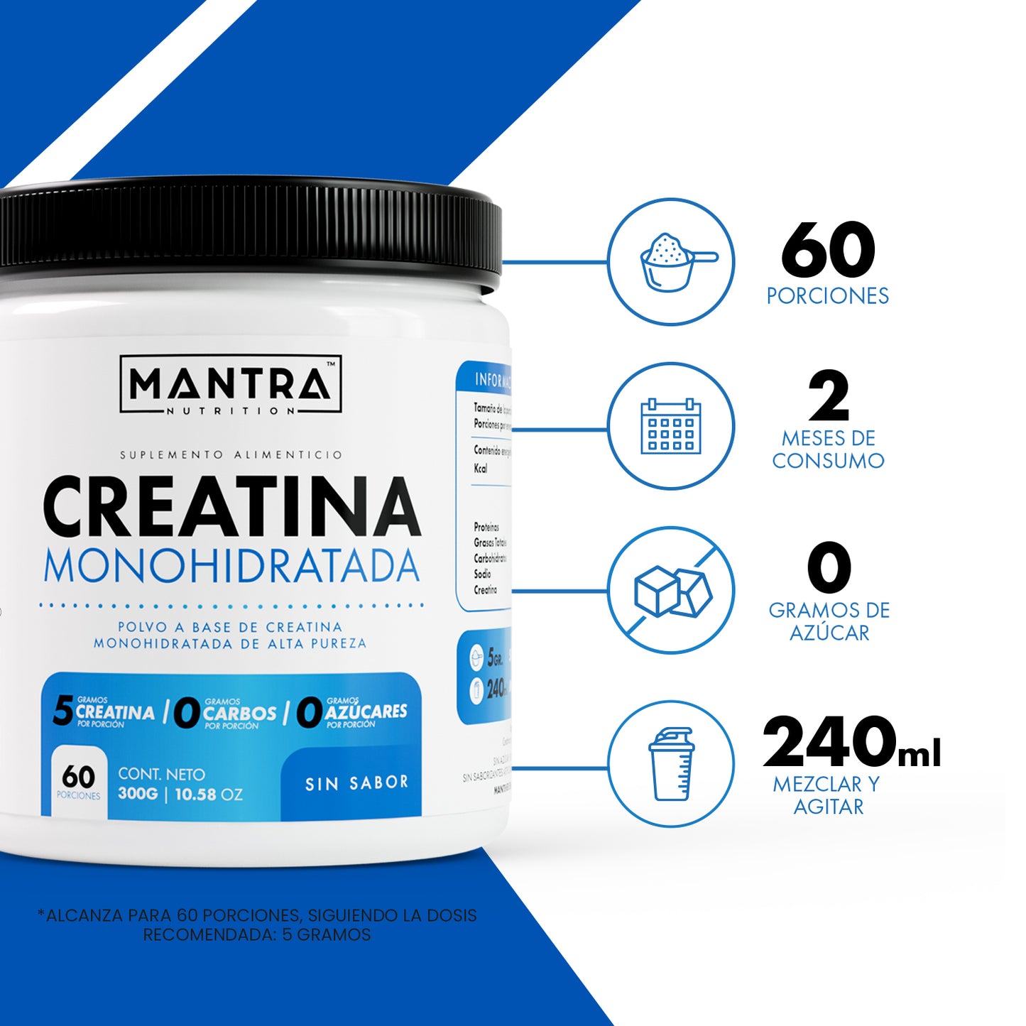Creatina Monohidratada | Mantra Nutrition – Potencia Muscular Natural